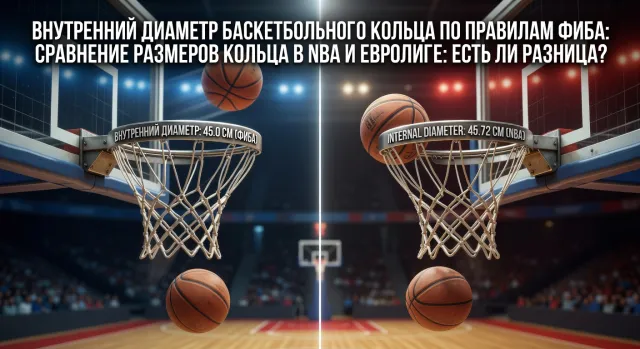Внутренний диаметр баскетбольного кольца по правилам ФИБА: Сравнение размеров кольца в NBA и Евролиге: Есть ли разница